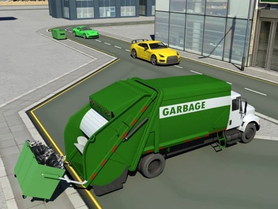 Garbage Truck Driving parking 3d simulator Game screenshot 2