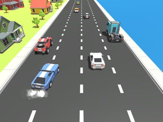 Blocky Cars Traffic Drive GT screenshot 3