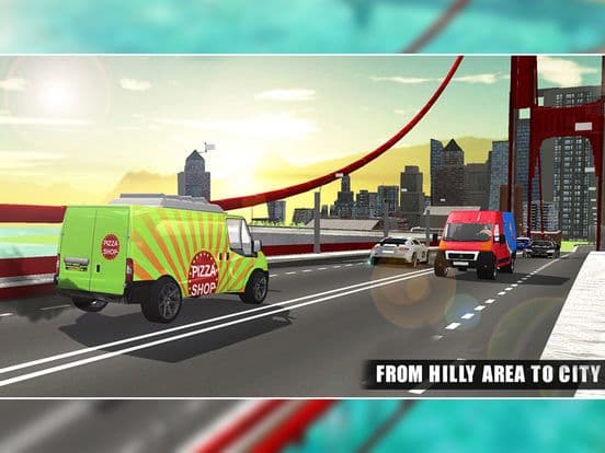 Pizza Delivery Van Simulator - City & Offroad Driving Adventure screenshot 4