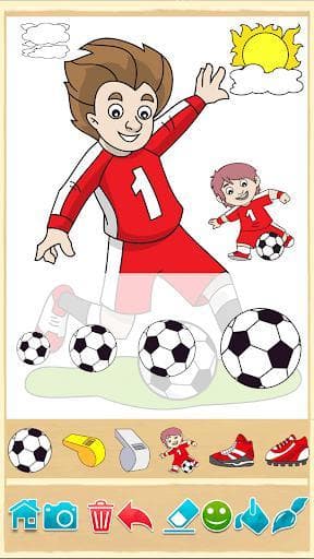 Football coloring book game screenshot 5