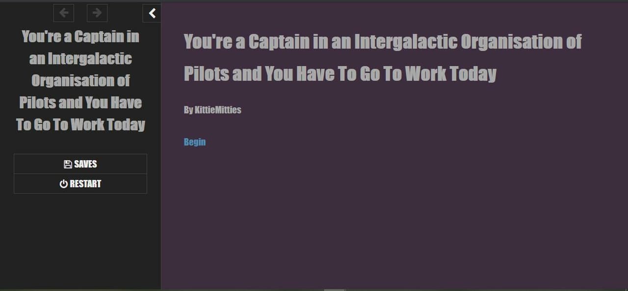 Youre a Captain in an Intergalactic Organization and You Have to go to Work Today