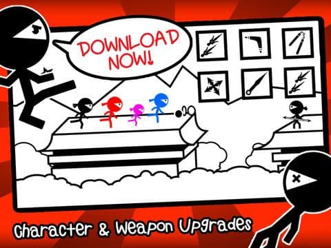 A Sketch Stickman Ninja Run FREE