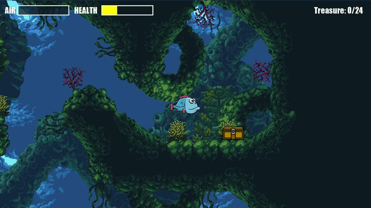 Blue Fish Goes Treasure Hunting