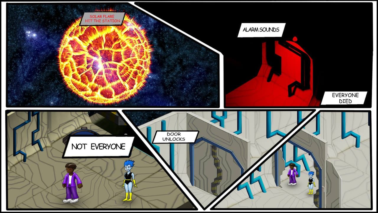 Unlikely adventures of Constantly Sweating Guy and Random Electric Discharge Lady in Dangerous Space screenshot 3