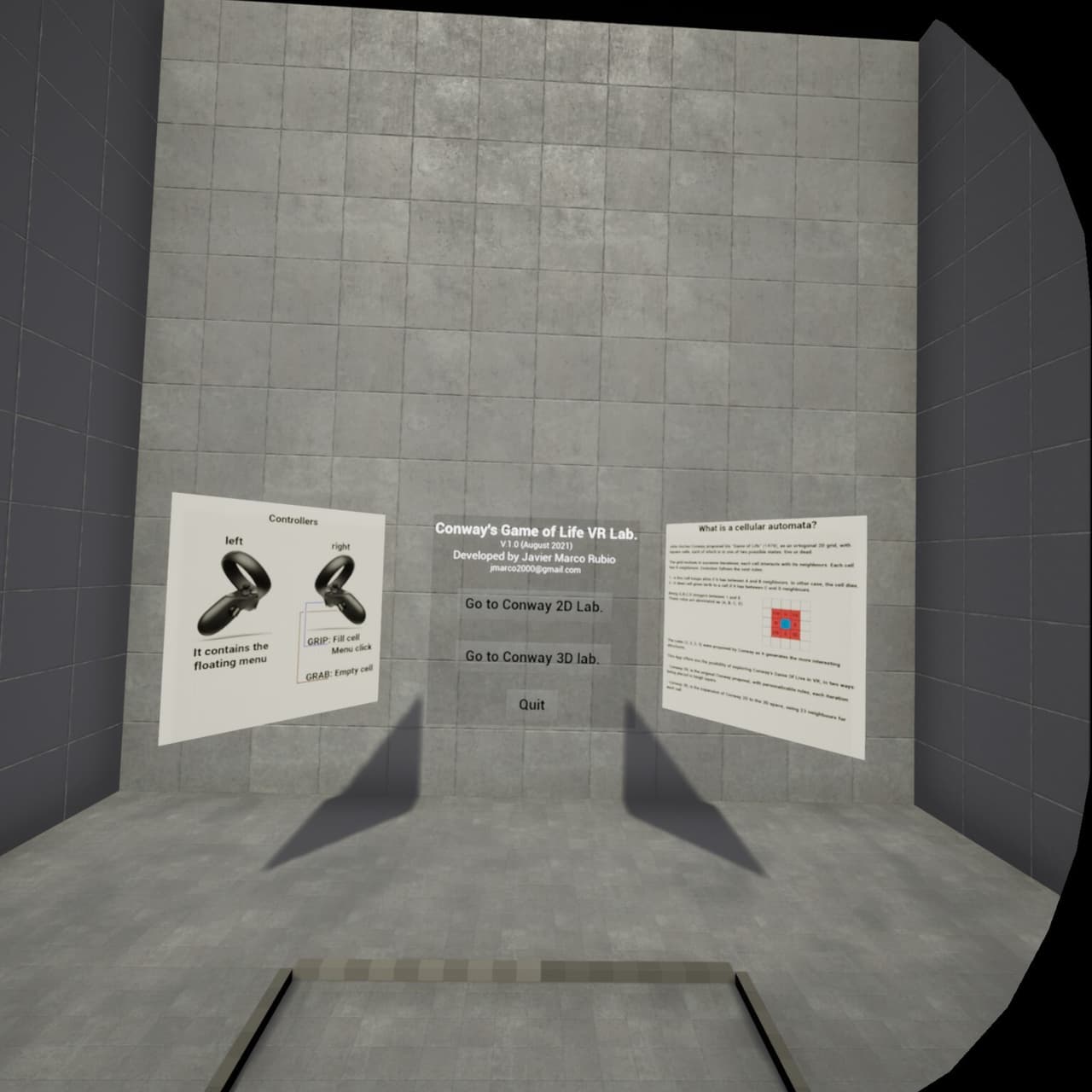 Conways Game of Life VR Lab. screenshot 4